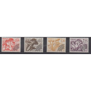 Timbres - Thème champignons - France - Préoblitérés - 1979 - No P158/P161