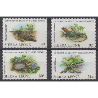 Stamps - Sierra Leone - 1982 - Nb 540/543 - Reptils