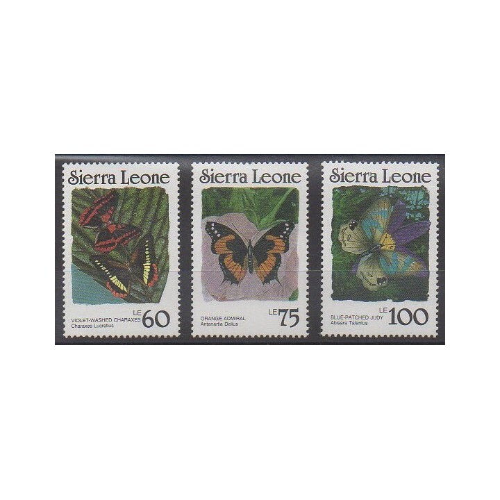 Timbres - Sierra Leone - 1987 - No 806/808 - Insectes