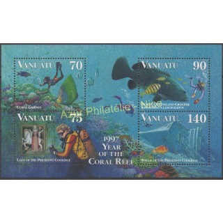 Timbres - Thème poissons - Vanuatu - 1997 - No BF 28