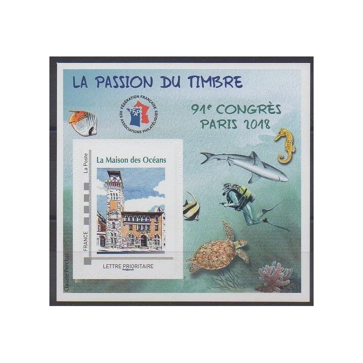 Stamps - France - FFAP Sheets - 2018 - Nb FFAP 14