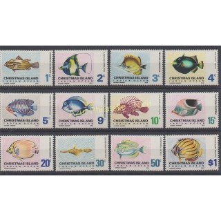 Timbres - Thème poissons - Christmas (Iles) - 1968 - No 22/33