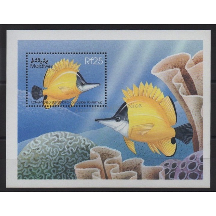 Timbres - Thème poissons - Maldives - 1998 - No BF 408