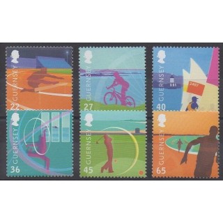 Timbres - Guernesey - 2003 - No 970/975 - Sports divers