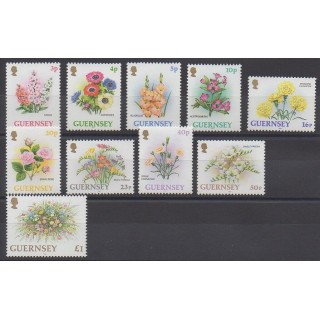 Timbres - Guernesey - 1992 - No 565/574 - Fleurs