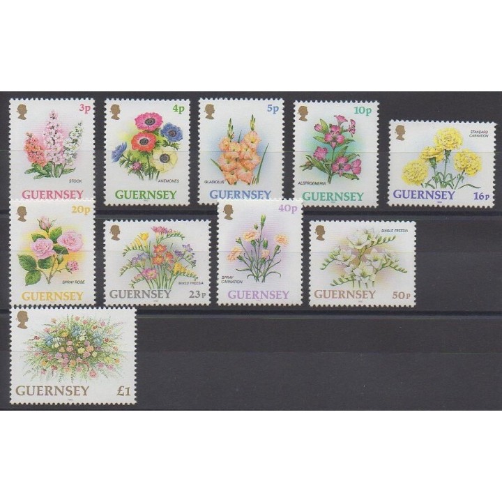 Stamps - Guernsey - 1992 - Nb 565/574 - Flowers