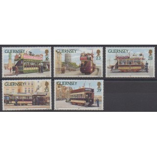 Timbres - Guernesey - 1992 - No 592/596 - Transports