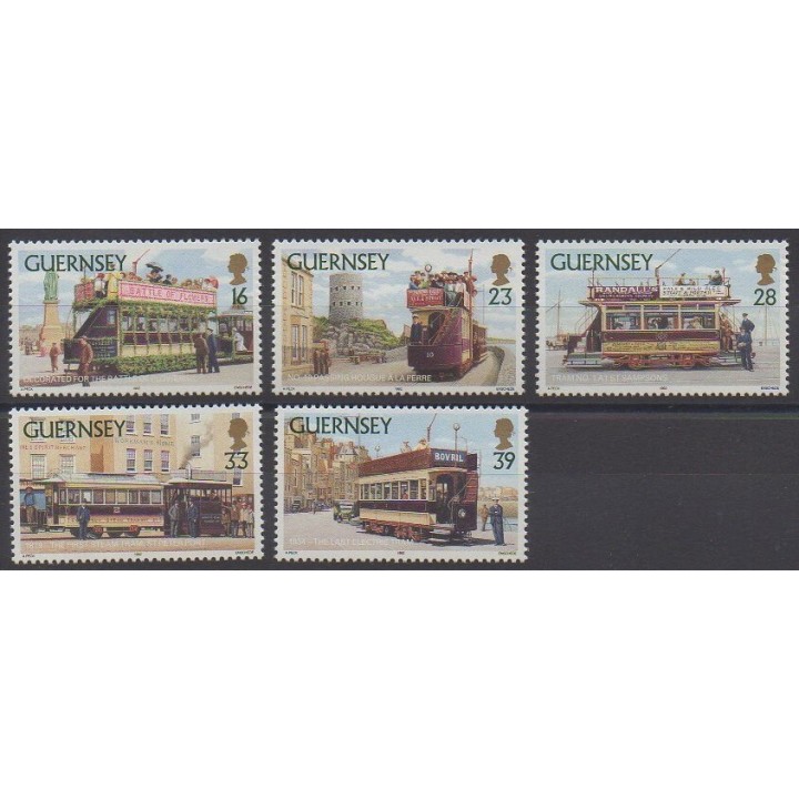 Stamps - Guernsey - 1992 - Nb 592/596 - Transport