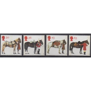 Timbres - Thème chevaux - Grande-Bretagne - 1997 - No 1972/1975