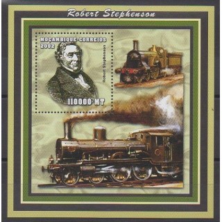 Timbres - Mozambique - 2002 - No BF121 - Chemins de fer