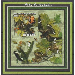 Stamps - Mozambique - 2002 - Nb BF116 - Birds - Paintings
