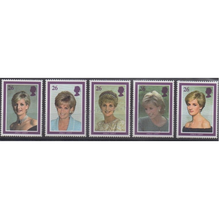 Timbres - Thème royauté - Grande-Bretagne - 1998 - No 2017/2021