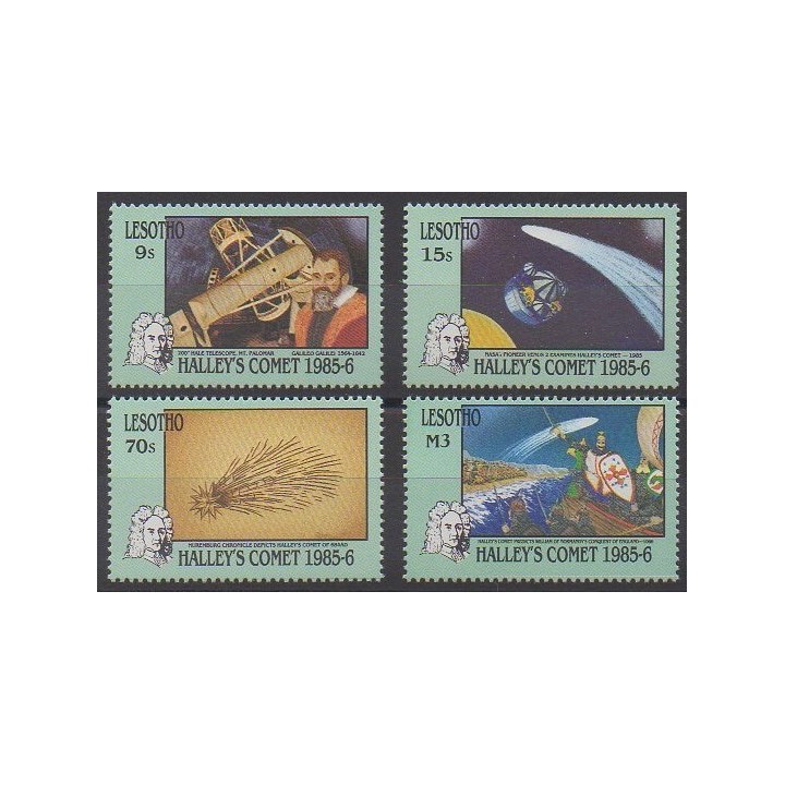 Timbres - Lesotho - 1986 - No 677/680 - Astronomie