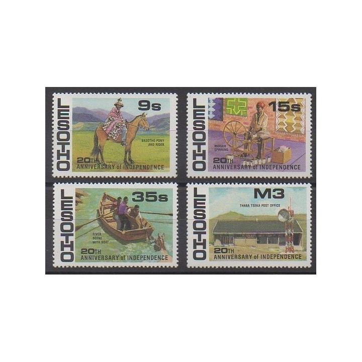 Timbres - Lesotho - 1986 - No 695/698 - Histoire