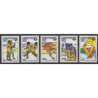 Stamps - Lesotho - 1987 - Nb 733/737 - Scouts