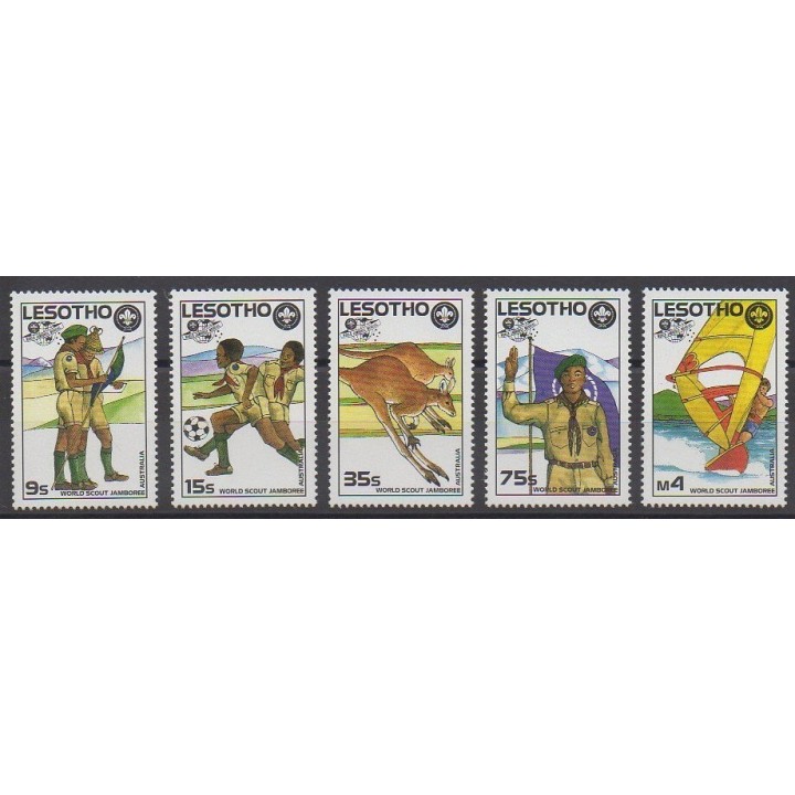 Stamps - Lesotho - 1987 - Nb 733/737 - Scouts