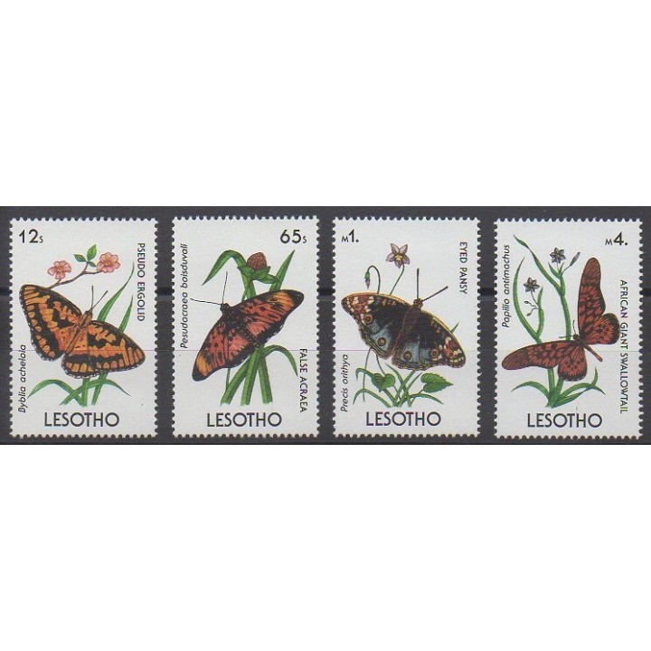 Timbres - Lesotho - 1990 - No 897/900 - Insectes