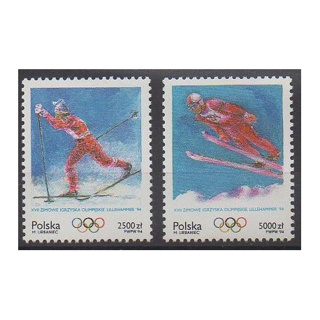 Pologne - 1994 - No 3272/3273 - Jeux olympiques d'hiver