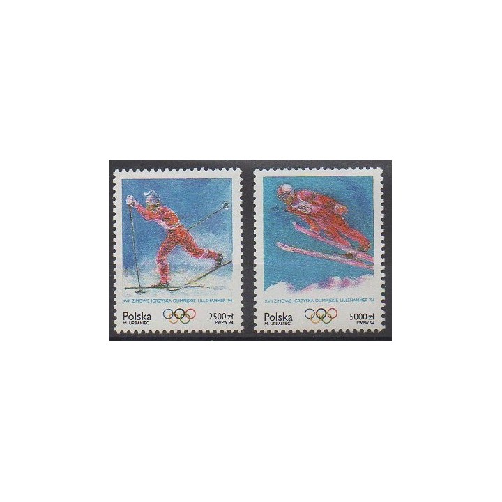 Stamps - Poland - 1994 - Nb 3272/3273 - Winter Olympics