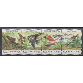 Timbres - Pologne - 1994 - No 3297/3300 - Animaux marins