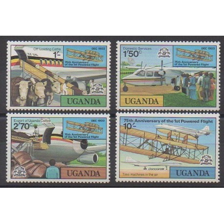 Uganda - 1978 - Nb 164/167 - Planes