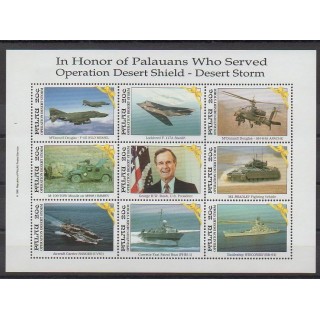 Stamps - Palau - 1991 - Nb 422/430 - Military history