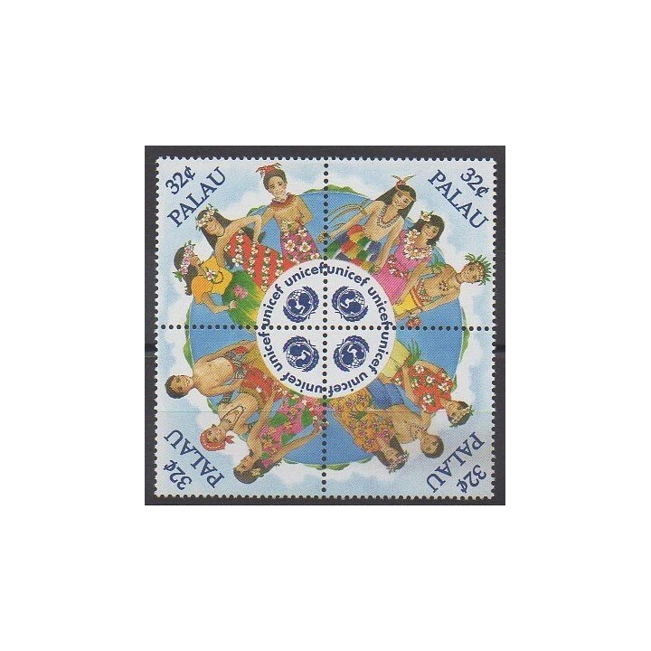 Timbres - Palau - 1996 - No 878/881 - Enfance