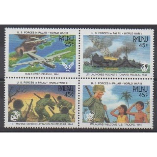 Stamps - Palau - 1990 - Nb 361/364 - Second World War