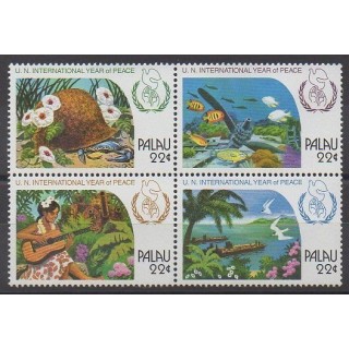 Stamps - Palau - 1986 - Nb 137/140