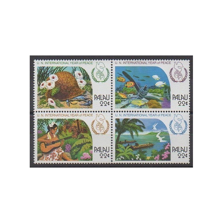 Stamps - Palau - 1986 - Nb 137/140
