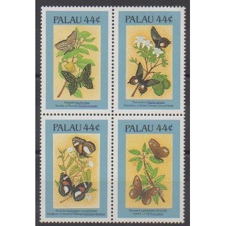 Stamps - Palau - 1987 - Nb 150/153 - Insects