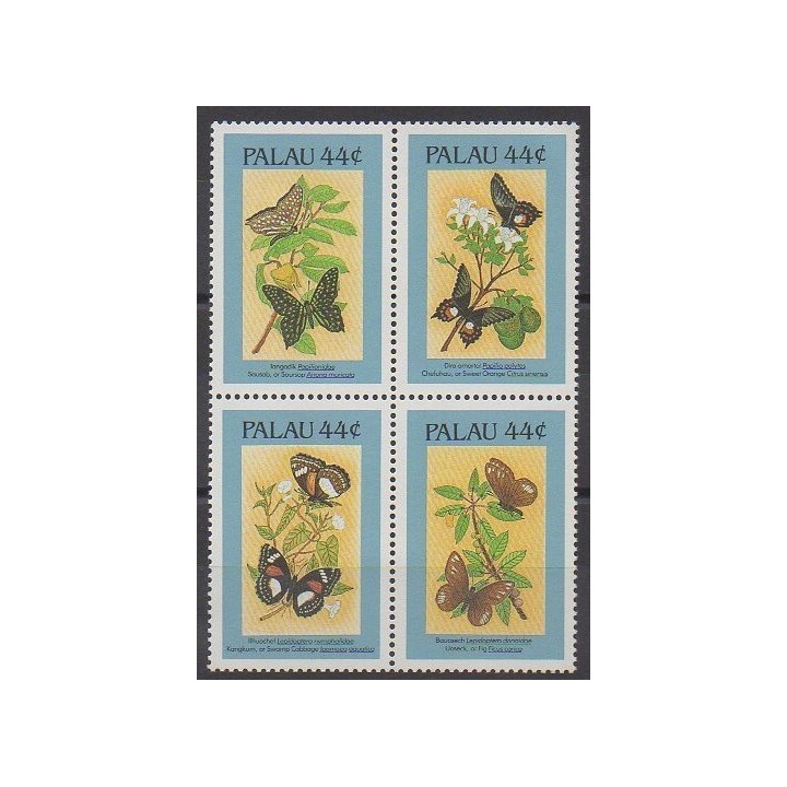 Stamps - Palau - 1987 - Nb 150/153 - Insects