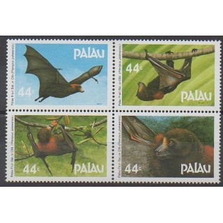 Stamps - Palau - 1987 - Nb 154/157 - Mamals