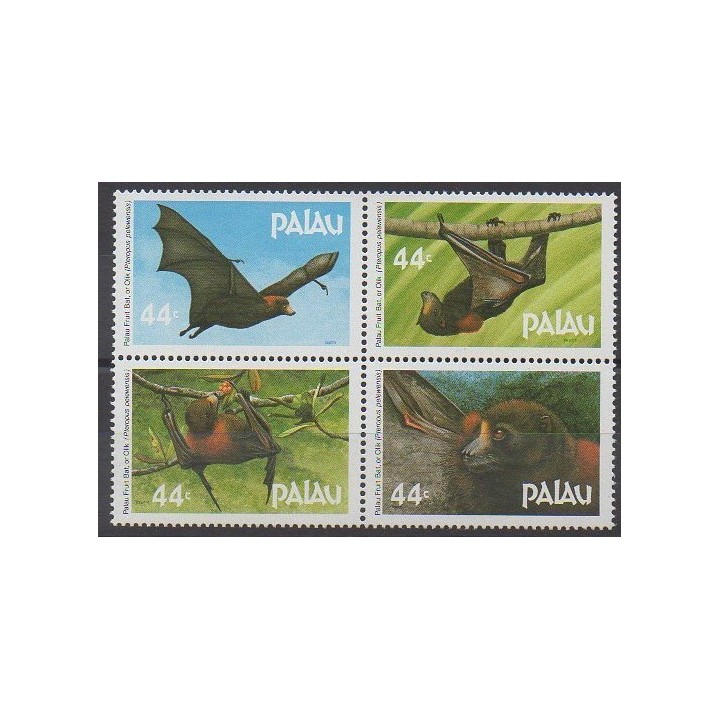 Timbres - Palau - 1987 - No 154/157 - Mammifères