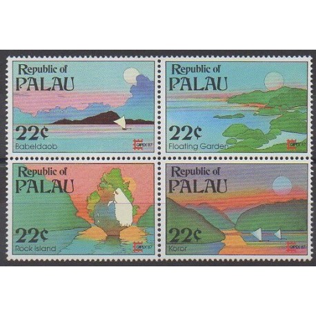 Palau - 1987 - Nb 170/173 - Sights - Philately