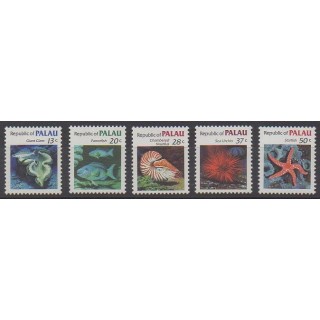 Stamps - Palau - 1984 - Nb 42/46 - Sea animals
