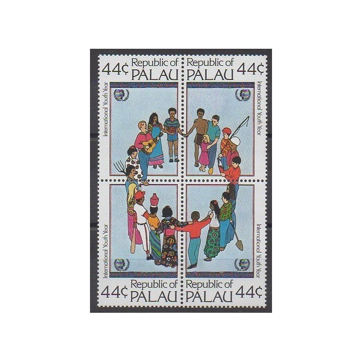 Stamps - Palau - 1985 - Nb 75/78 - Childhood