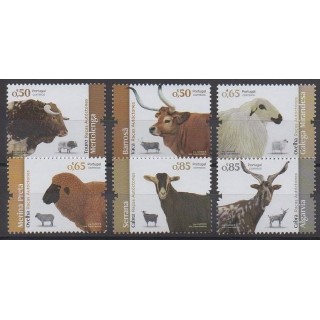 Timbres - Portugal - 2018 - No 4326/4331 - Mammifères