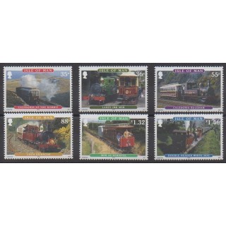 Timbres - Man (Ile de) - 2010 - No 1656/1661 - Chemins de fer