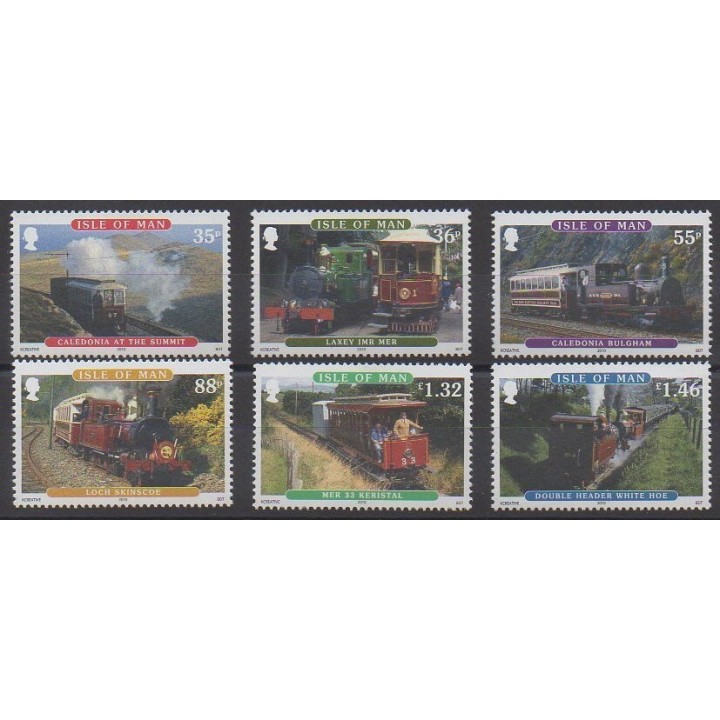 Stamps - Man (Isle of) - 2010 - Nb 1656/1661 - Trains