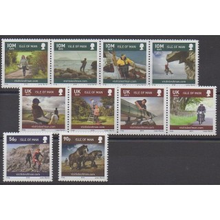Timbres - Man (Ile de) - 2010 - No 1602/1611 - Tourisme