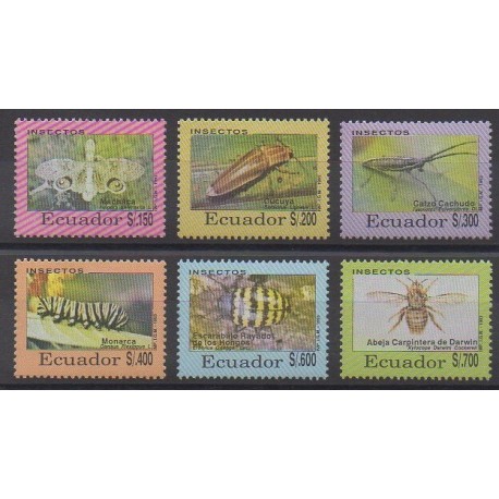 Équateur - 1993 - No 1270/1275 - Insectes