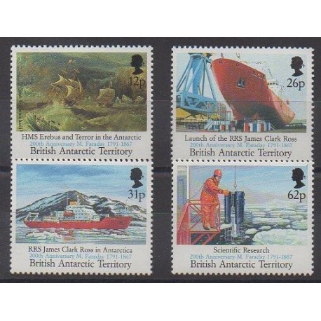 Grande-Bretagne - Territoire antarctique - 1991 - No 209/212 - Sciences et Techniques