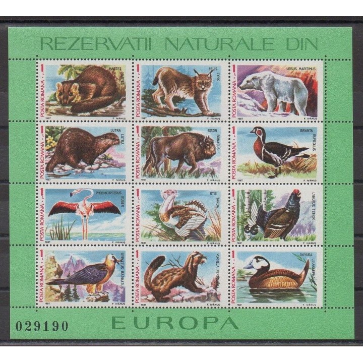 Romania - 1987 - Nb BF192 - Animals