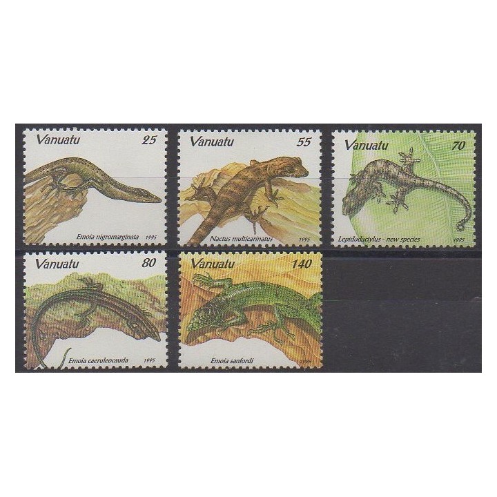 Vanuatu - 1995 - No 972/976 - Reptiles
