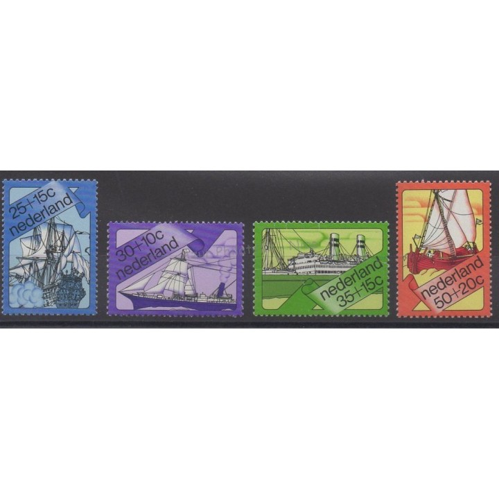 Timbres - Thème bateaux - Pays-Bas - 1973 - No 978/981