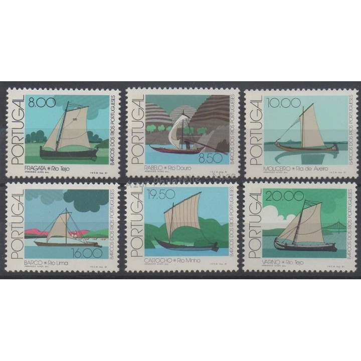 Timbres - Thème bateaux - Portugal - 1981 - No 1494/1499