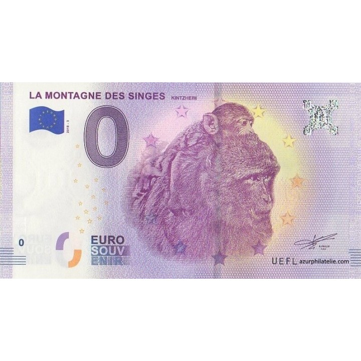 Euro banknote memory - 2018 - La montagne des singes - (Bas-Rhin)
