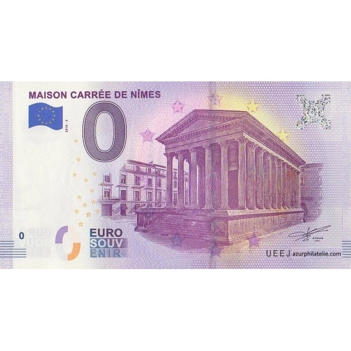 Billet souvenir touristique - 2018-2 - Maison carrée de Nîmes - (Gard)
