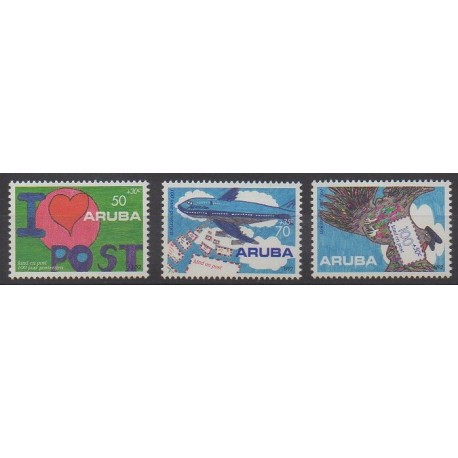 Aruba (Netherlands Antilles) - 1992 - Nb 113/115 - Postal Service - Children's drawings